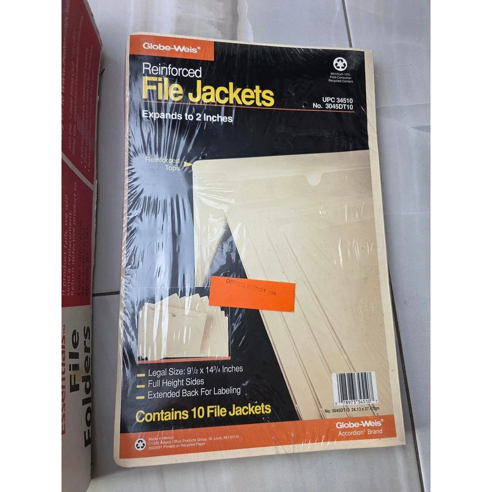 Pendaflex Essentials File Folders 150ct & Globe-Weis File Jackets 10ct Legal
